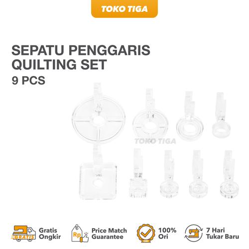 [EZO.0300310] Sepatu Penggaris Quilting Set Isi 9 Pcs / Quilting Ruler Foot Frame