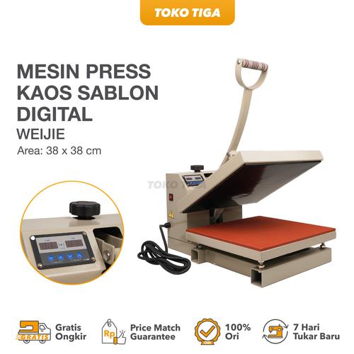 [EZO.0300331] Mesin Press Kaos Sablon Digital 38 X 38 WEIJIE / WEI JIE