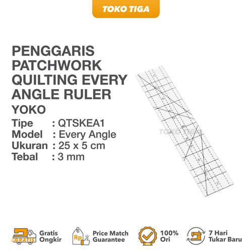 [EZO.0300342] Penggaris Patchwork Quilting Every Angle Ruler (QTSKEA1)