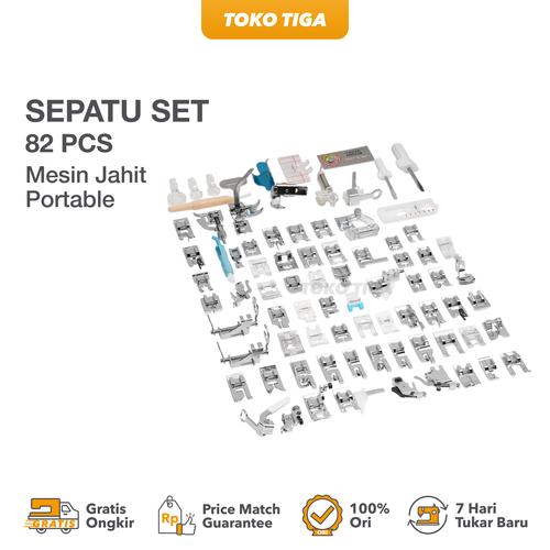 [EZO.0300347] Sepatu 82 pcs Mesin Jahit Portable - Sepatu Set 82 pcs Multifungsi