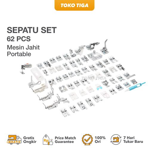 [EZO.0300349] Sepatu 62 pcs Mesin Jahit Portable - Sepatu Set 62 pcs Multifungsi