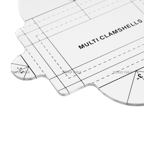 [EZO.0300300] Penggaris Patchwork Quilting Clamshells / Scallop / Circle (HG00623)
