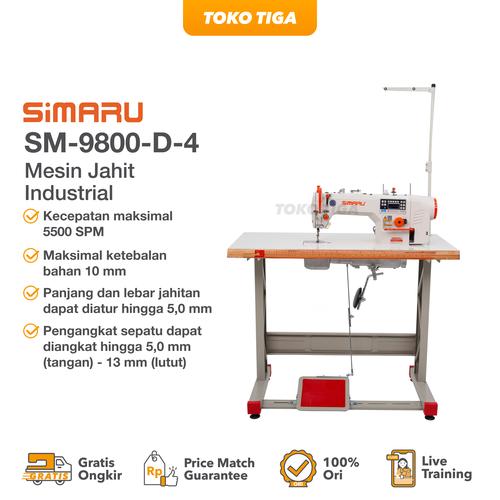 [EZO.0300369] Mesin Jahit SIMARU SM 9800D-4 Jarum 1 Potong Benang Auto Direct Servo