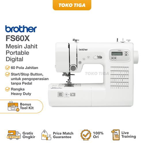 [EZO.0300371] Mesin Jahit BROTHER FS60X Heavy Duty Portable Digital Computerised