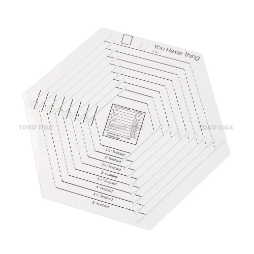 [EZO.0300321] Penggaris Patchwork Quilting Hexagon Template (HM-782)