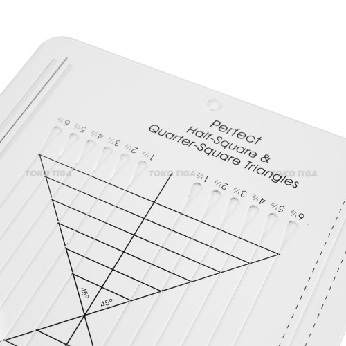 [EZO.0300323] Penggaris Patchwork Quilting Segitiga / Perfect Half-Square (HM-732)