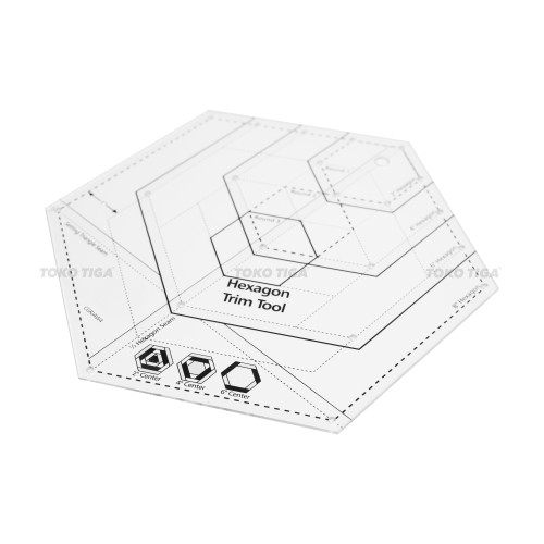 [EZO.0300325] Penggaris Patchwork Quilting Hexagon Besar / Segi 6 Non Slip (CGRJAW4)