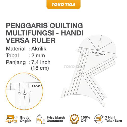 [EZO.0300445] Penggaris Quilting Multifungsi - Handi Versa Ruler 7,4 Inch (HG00419)