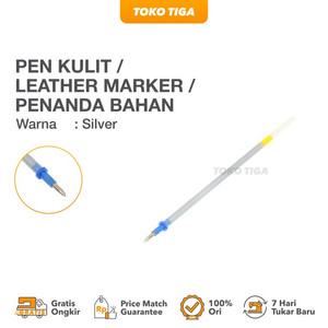 [EZO.0300489] Pen Kulit / Leather Marker / Penanda Bahan Kulit - Silver