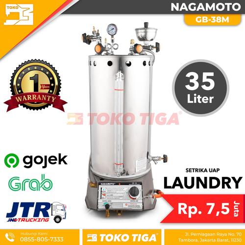 [EZO.0300490] Setrika Uap - Steam Boiler Laundry Otomatis 35 Liter NAGAMOTO GB-38M