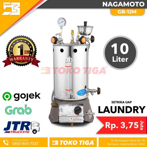 [EZO.0300491] Setrika Uap - Steam Boiler Laundry Otomatis 10 Liter NAGAMOTO GB-12M