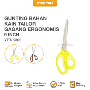 [EZO.0300566] Gunting Bahan Kain Tailor Gagang Ergonomis 9 inch (YPT-K302)