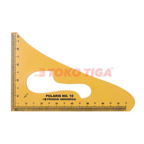 [EZO.0300587] Penggaris Pola Jahit Siku Segitiga Kecil No.10 Merk POLARIS (PL-06)