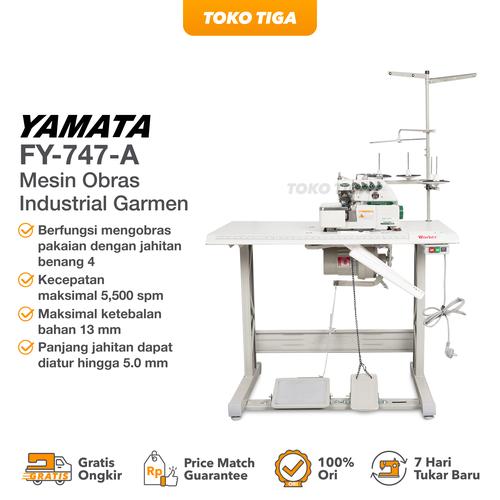 [EZO.0300633] Mesin Obras YAMATA FY747A / FY 747A - Obras Benang 4 Industrial Garmen