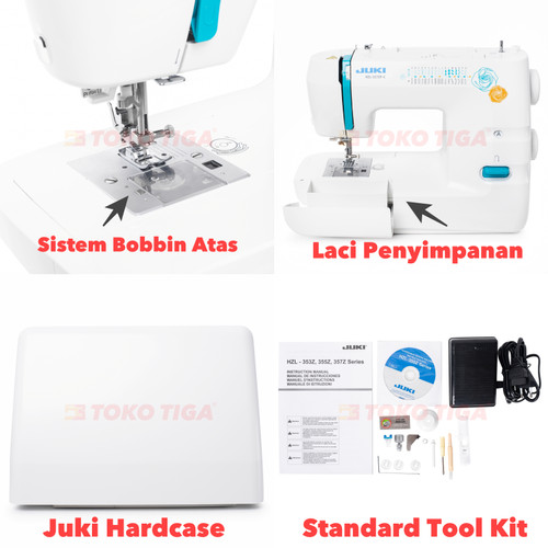 [EZO.0300592] Mesin Jahit JUKI HZL 357Z P-C / 357ZPC (Multifungsi Portable)