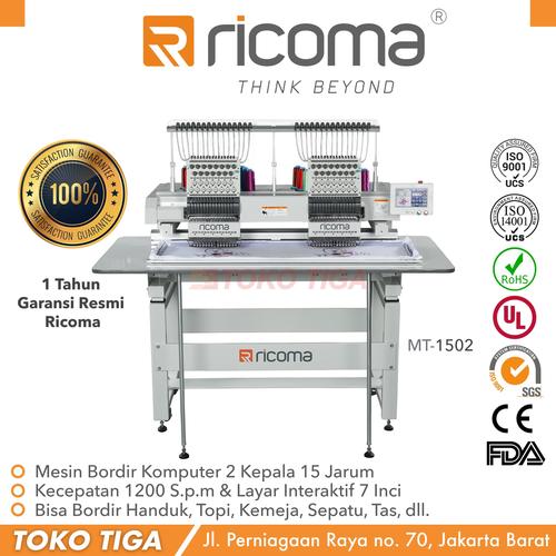 [EZO.0300658] Mesin Bordir Komputer 2 Kepala 15 Jarum RICOMA - (MT-1502)