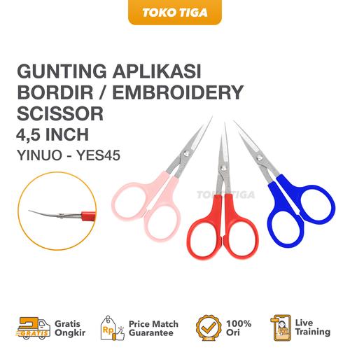 [EZO.0300696] Gunting Aplikasi Bordir / Embroidery Scissor 4,5 Inch YINUO - YES45