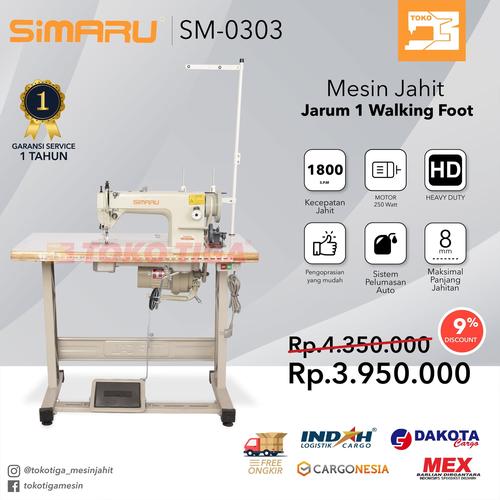 [EZO.0300741] SIMARU SM-0303 Mesin Jahit Terpal Jok Kulit Walking Foot Jarum 1