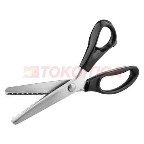 [EZO.0300750] Gunting Kain Scallop / Scalloped / Bulat / Pinking Shears Ukuran 9