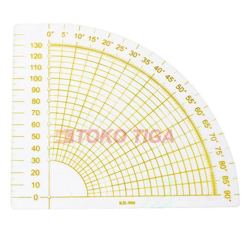 [EZO.0300837] Penggaris Jahit/Menjahit - Penggaris 1/4 Lingkaran 90 Derajat - KR-900