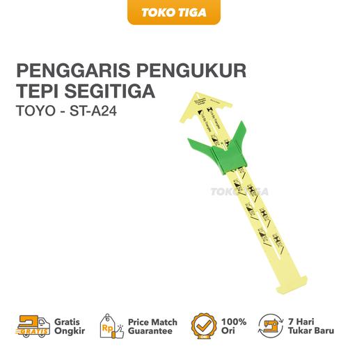 [EZO.0300851] Penggaris Pengukur Tepi Segitiga/Sewing Gauge Knitting - TOYO - ST-A24