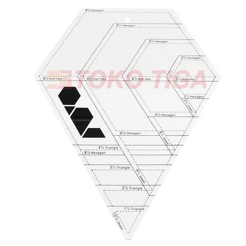 [EZO.0300872] Quilting Ruler / Penggaris Patchwork -Model Permata Multifungsi-QR0907