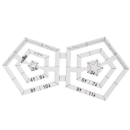 [EZO.0300875] Quilting Ruler / Penggaris Patchwork -Model Persegi 5/Pentagon-NT-5010