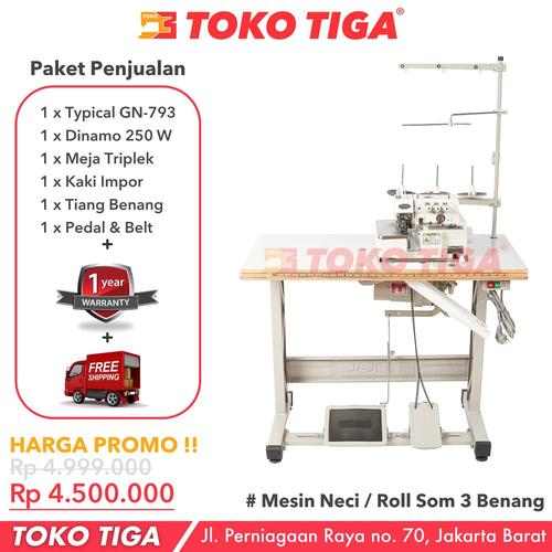 [EZO.0300886] Mesin Neci TYPICAL GN793 / GN 793 - Neci 3 Benang Industrial Garmen