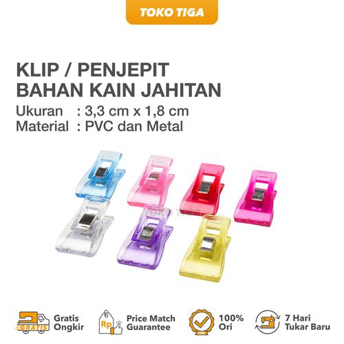 [EZO.0300923] Klip Plastik/Plastic Clip PVC - Pembatas / Penjepit Bahan Kain Jahitan