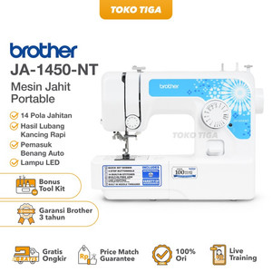[EZO.0300957] Mesin Jahit Brother JA1450NT/JA 1450 NT/JS 1410 (Portable Multifungsi)