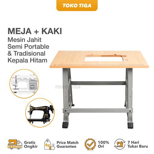 [EZO.0300986] Meja & Kaki Mesin Jahit Semi Portable & Tradisional Kepala Hitam