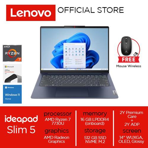 [EZO.2000376] Lenovo IdeaPad Slim 5 14ABR8 Ryzen 7 7730U 16GB 512GB W11+OHS OLED