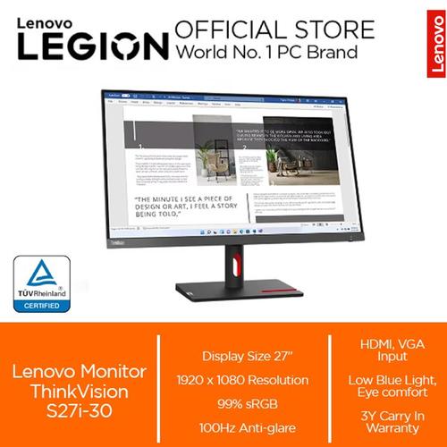 [EZO.2000207] Lenovo Monitor ThinkVision S27i-30 27" IPS 100Hz