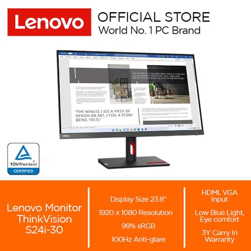[EZO.2000208] Lenovo Monitor ThinkVision S24i-30 23.8" IPS 100Hz