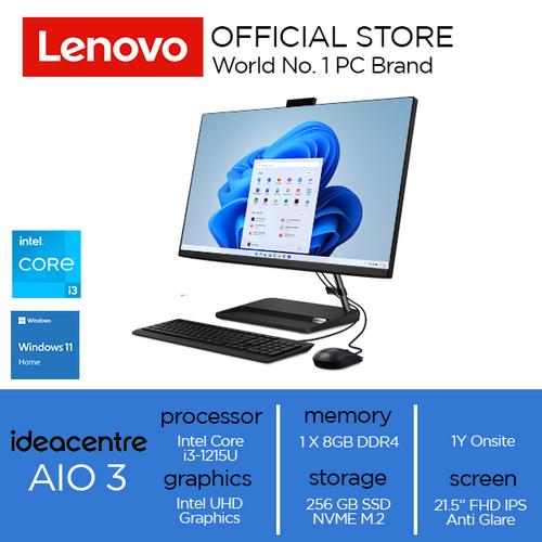 [EZO.2000383] Lenovo IdeaCentre AIO 3 22IAP7 Core i3-1215U 8GB 256GB W11