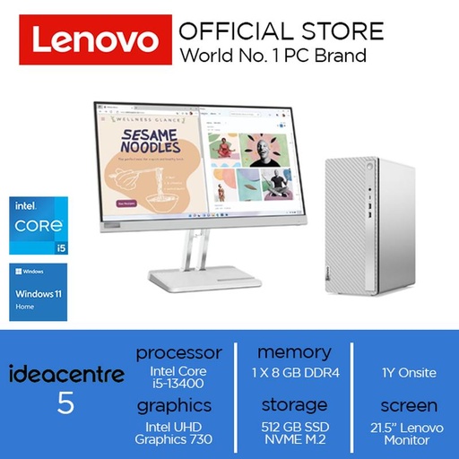Lenovo IdeaCentre 5 14IRB8 Core i5-13400 8GB 512GB W11