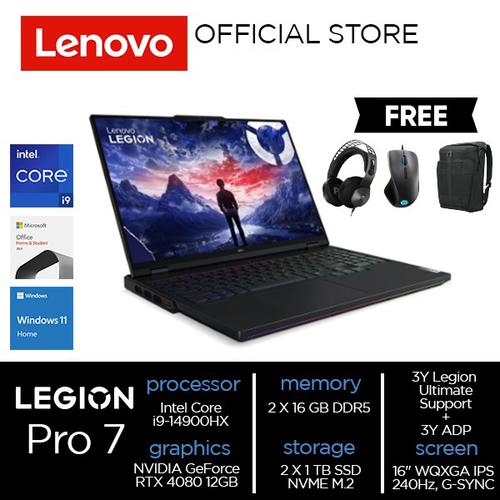 [EZO.2000390] Lenovo Legion Pro 7 16IRX9H Core i9-14900HX 32GB 2TB RTX 4080 12GB
