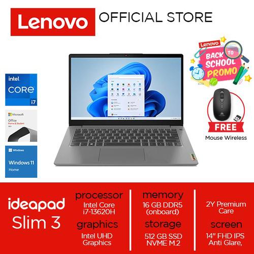 [EZO.2000242] Lenovo IdeaPad Slim 3 14IRH8 Core i7-13620H 16GB 512GB W11 OHS