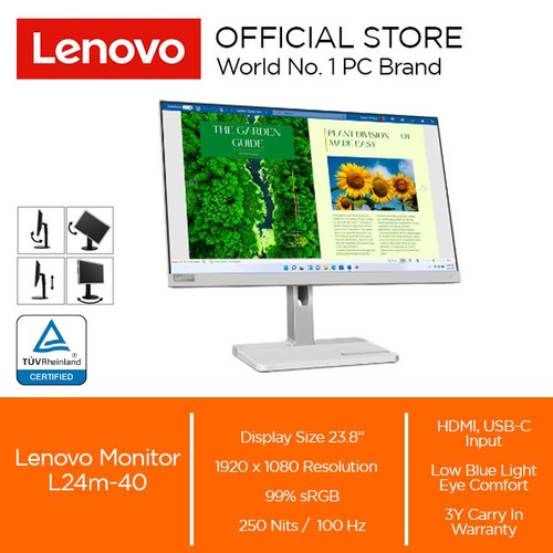 [EZO.2000243] Lenovo Monitor L24m-40 23.8" IPS 100Hz