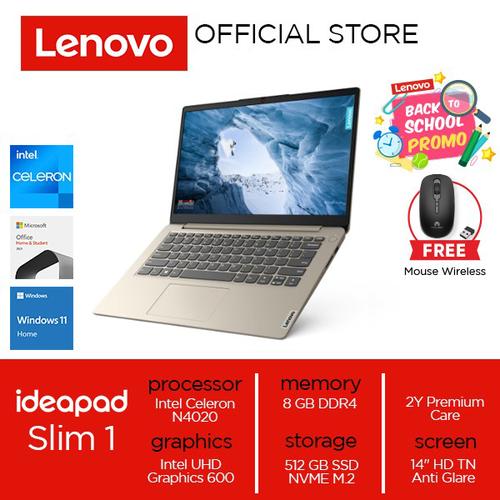 [EZO.2000406] Lenovo IdeaPad Slim 1 14IGL7 Celeron N4020 8GB 512GB W11 OHS
