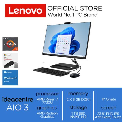 [EZO.2000408] Lenovo IdeaCentre AIO 3 24ALC6 Ryzen 7 7730U 16GB 1TB W11 OHS Touch