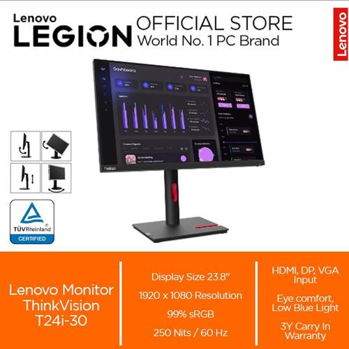[EZO.2400122] Lenovo Monitor ThinkVision T24i-30 23.8" IPS 60Hz