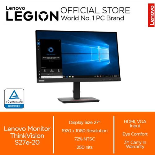 [EZO.2400121] Lenovo Monitor ThinkVision S27e-20 27" IPS 60Hz