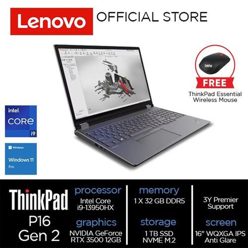 [EZO.2000265] Lenovo ThinkPad P16 Gen 2 Core i9-13950HX 32GB 1TB RTX 3500 12G W11Pro