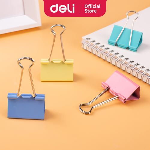 [EZO.7001450] Deli E8552A Office Consumable/Binder Klip-Color Binder Clips 41mm