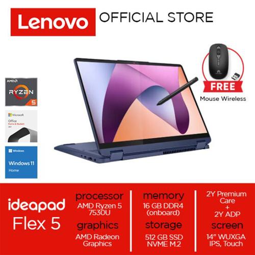 [EZO.2000461] Lenovo IdeaPad Flex 5 14ABR8 Ryzen 5 7530U 16GB 512GB W11+OHS