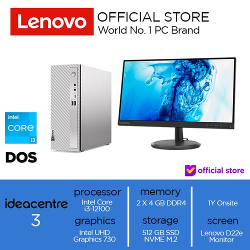 [EZO.2000475] Lenovo IdeaCentre 3 07IAB7 Core i3-12100 8GB 512GB