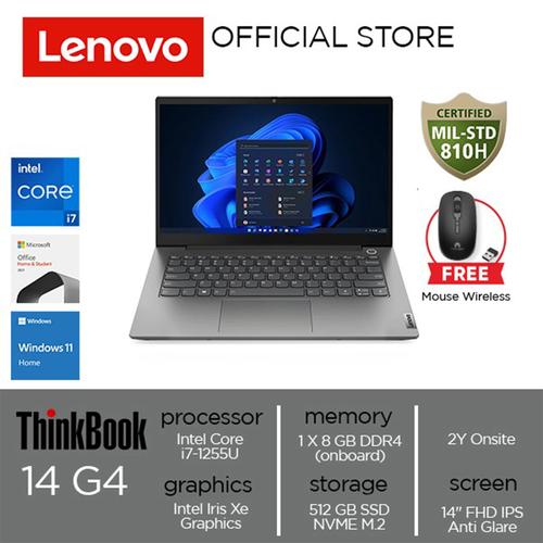 [EZO.2000487] Lenovo ThinkBook 14 G4 IAP Core i7-1255U 8GB 512GB W11+OHS