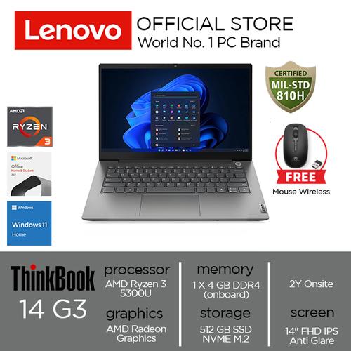 [EZO.2000496] Lenovo ThinkBook 14 G3 ACL Ryzen 3 5300U 4GB 512GB SSD W11+OHS