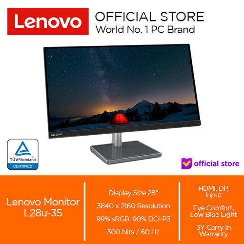 [EZO.2000506] Lenovo Monitor L28u-35 28" IPS 60 Hz